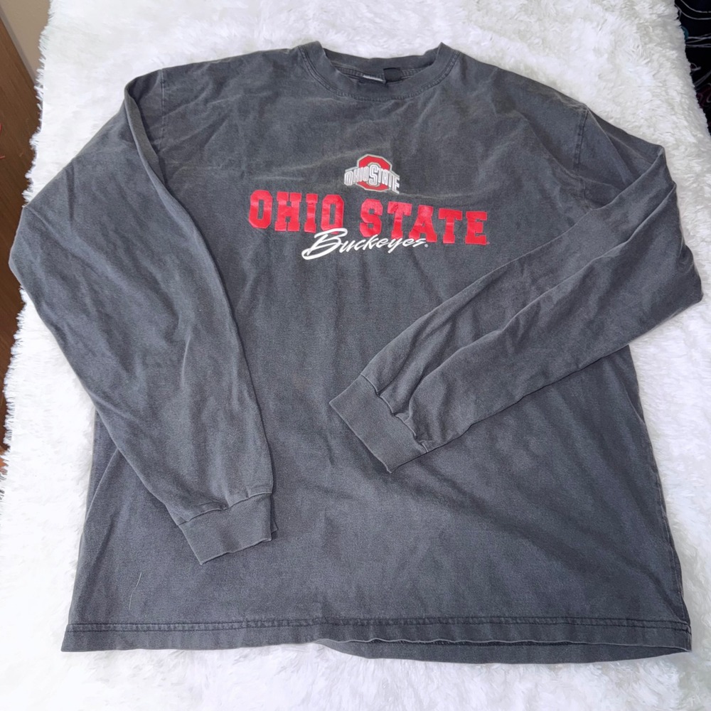 Team‎ Starter Ohio State Buckeyes Gray Long Sleeve Shirt XL